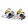 Euro HiLo 7-Bottle Wine Rack - Chrome