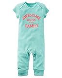 カーターズ Carter's カバーオール 半袖 綿リブ100% Awesome Family Jumpsuit 9M (67-72cm)