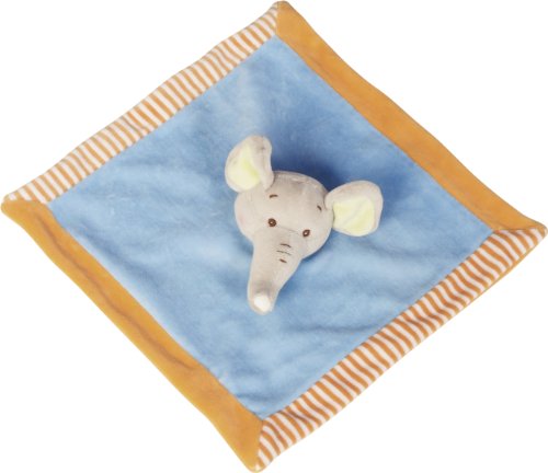 Playshoes 305125 Schmusetuch / Schnuffeltuch in blau mit s&uuml;&szlig;em Elefanten, Ma&szlig;e circa 30 x 30 cm