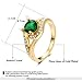 [Retro Series] Yoursfs Vintage Emerald Cut Engagement Ring Rhinestone Cocktail Ring 18K Rose Gold Plated
