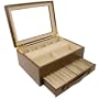 Valet Leather Brown Jewelry Watches Pens Eyeglass Box