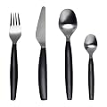 Finesse24-piece Cutlery Black Handle Stainless Steel Set