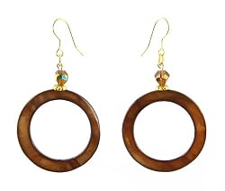 Earrings - E326 - Shell ~ Open Circle (1-3/8")