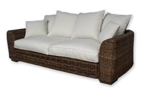 großes Natur Rattan Sofa
