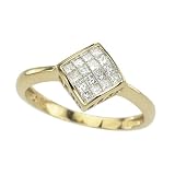 14K Yellow Gold 1/3 ct. Princess Cut Diamond Ring
