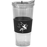 NHL San Jose Sharks Slider Tumbler, 22 oz., Clear