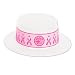 White Plastic Skimmer w/Pink Ribbon Band Case Pack 144
