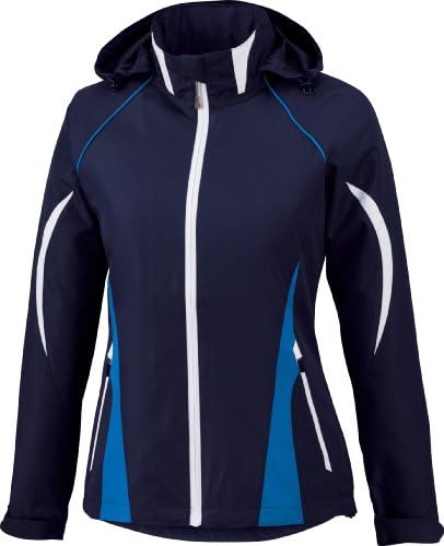 North End Impact Ladies Active Lite Color-Block Jacket. 78644 - Medium - Night / Light Nautical Blue / White
