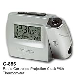 Travel size Atomic Projection Alarm Clock /w Temperature (C-886)