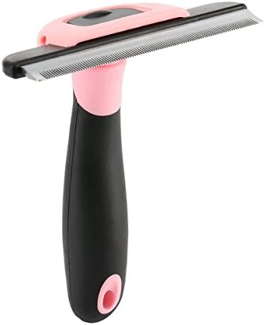 Dog and Cat Brush for Shedding, Long & Short Hair Pet Undercoat Grooming & Shedding Brush Tool for Dogs and Cats - Deshedding Tool - Reduces Shedding by 90% in Minutes (M, Pink)