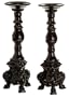 Rosanna Dauphine Set of 2 Black Candlesticks, Gift-boxed