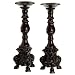 Rosanna Dauphine Set of 2 Black Candlesticks, Gift-boxed