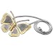 Gold Plated Pendant with Chain Sterling Silver Romantic Jewelry 2 inches