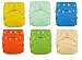 Fuzzi Bunz One Size Cloth Diapers 6 Pack Boy Colors