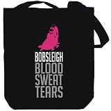 Canvas Tote Bag Black ” Bobsleigh … BLOOD , SWEAT & TEARS ” Sports
