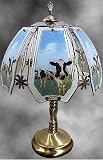 Cows in the Meadow Touch Lamp ET-COW2 Select Base Finish: Pewter