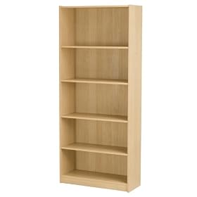 5 Shelf Bookcase-Natural Maple by Nexera Furniture