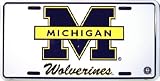 Michigan Wolverines embossed metal auto tag