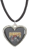 MLB Pittsburgh Pirates Crystal Heart Reversible Necklace