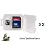 RYDGES� RMT-KBSK5 5 St�ck Kunststoffbox f�r Speicherkarten SD/MMC/MINISD/microSD/micro SD SDHC Aufbewahrung Aufbewahrungsbox Aufbewahrungsschachtel Schachtel SD Karte Box