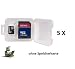 RYDGES® RMT-KBSK5 5 Stück Kunststoffbox für Speicherkarten SD/MMC/MINISD/microSD/micro SD SDHC Aufbewahrung Aufbewahrungsbox Aufbewahrungsschachtel Schachtel SD Karte Box