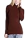 NIKIBIKI Women Seamless Long Sleeve Mock Neck Top, Made in U.S.A, One Size