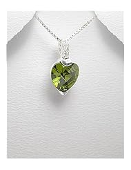 Heart CZ Pendant Necklace In Sterling Silver