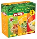 Pyrex 3 Piece Bowl Set  0.5L, 1.0L & 2.0L Bowls