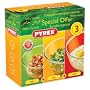 Pyrex 3 Piece Bowl Set  0.5L, 1.0L & 2.0L Bowls