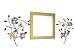 Wall Mirror with Butterfly Candle Sconces-3 Pc Set