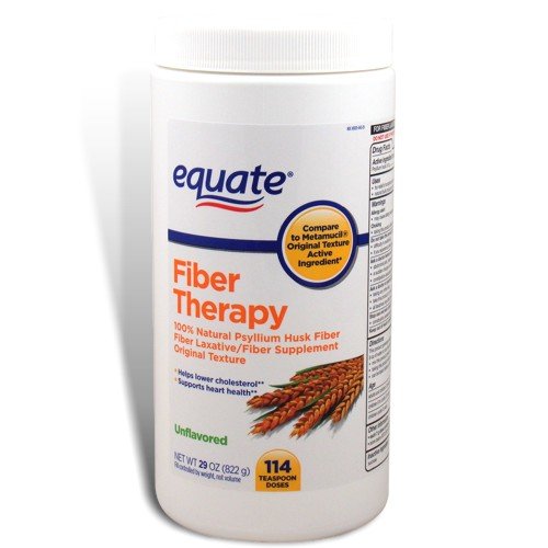 Equate Fiber Therapy, Smooth Texture, Unflavored, Powder, 114 Doses