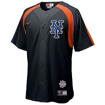 New York Mets MLB Adult Black Tackle Twill Embroidered Home Plate Baseball Jersey By Nike Team Sport