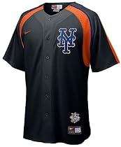 New York Mets MLB Adult Black Tackle Twill Embroidered Home Plate Baseball Jersey By Nike Team Sport