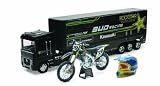 New Ray - 10095 - Véhicule Miniature - Coffret Bud Racing Team Camion + Moto + Casque