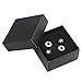 Trendy Black N White Star 4 Stud Earrings Set Stainless Steel for Men and Women
