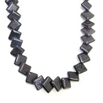 Goldstone Necklace 01 Beaded Blue Copper Glass Glitter Stone 17