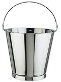 Paderno World Cuisine stainless steel bucket with base 12 5/8 quarts