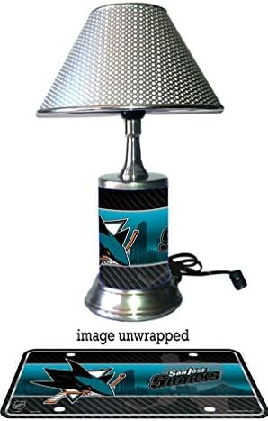 San Jose Sharks Lamp with chrome shade