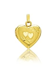 14K Yellow Gold Heart Locket (12.5 x 12.5mm)