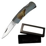 Fury Animal Litho Folding Pocket Knife, 3.5-Inch, Presentation Box (Polar Bear)