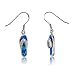 Sterling Silver or Gold Tone Created Opal Flip-Flop Earrings