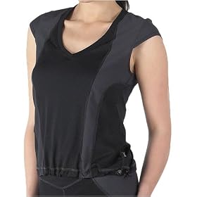 Shock Absorber Womens V-Neck Top Black