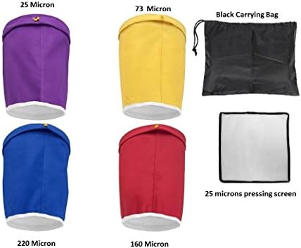 Premium 5 Gallon 4-Bag Herbal Ice Bubble Bag Essense Extractor Kit