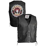 River Road Grateful Dead Logo Leather Vest