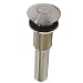 Decolav 9298-SN Push Button Closing Umbrella Drain without Overflow, Satin Nickel