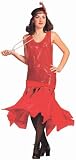 Adult Red 20s Scarf Flapper Dress Costume