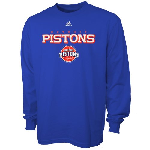 adidas Detroit Pistons Royal Blue Youth True long sleeve T-shirt (X-Large)