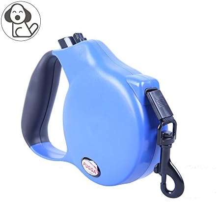 Retractable Dog Leash for Small,medium and Large Dogs,supports up to 110 Pounds-strong Nylon Ribbon Extends up to 16 Feet (Blue, Small(26lbs-6ft))
