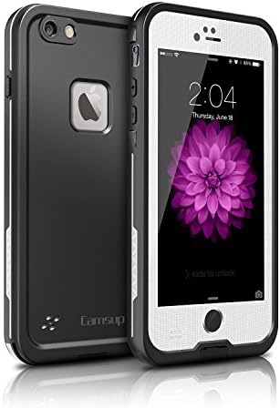 Waterproof case, 4.7 inch Waterproof Case Cover Shell Full Sealed Protection IP68 6.6ft Shockproof Snow Rain Dirt Dust Proof Ultra Slim Body with Built-in HD Screen Protector for iPhone 6 6S - Black