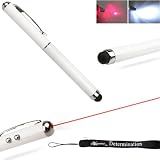 eBigValue: White Touch Screen Navigator Graphic Designer Stylus Pen (with light and laser pointer)for Compatible Models